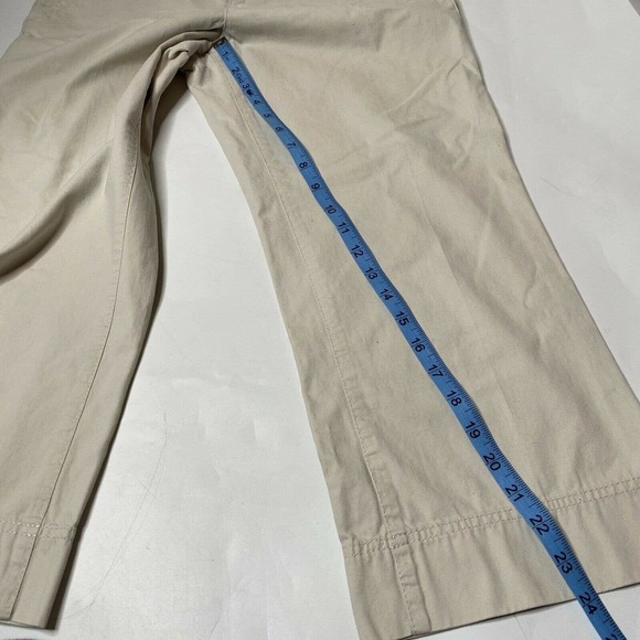 LILLY PULITZER Sz 6 Women Khaki Main Line Fit Cropped Chino Capri Pants Jeans - Picture 8 of 9